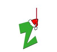 Ornamenti iniziali dell'alfabeto in legno di Natale non finiti dalla A alla Z lettere per albero di Natale fai da te decorativo appeso lettere in legno decorazioni