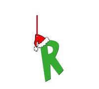 Ornamenti iniziali dell'alfabeto in legno di Natale non finiti dalla A alla Z lettere per albero di Natale fai da te decorativo appeso lettere in legno decorazioni