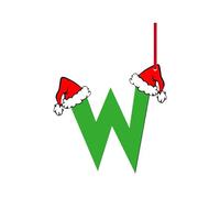 Ornamenti iniziali dell'alfabeto in legno di Natale non finiti dalla A alla Z lettere per albero di Natale fai da te decorativo appeso lettere in legno decorazioni
