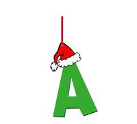 Ornamenti iniziali dell'alfabeto in legno di Natale non finiti dalla A alla Z lettere per albero di Natale fai da te decorativo appeso lettere in legno decorazioni