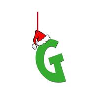 Ornamenti iniziali dell'alfabeto in legno di Natale non finiti dalla A alla Z lettere per albero di Natale fai da te decorativo appeso lettere in legno decorazioni