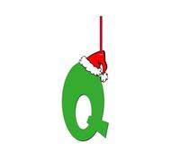Ornamenti iniziali dell'alfabeto in legno di Natale non finiti dalla A alla Z lettere per albero di Natale fai da te decorativo appeso lettere in legno decorazioni