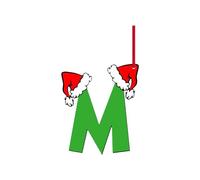 Ornamenti iniziali dell'alfabeto in legno di Natale non finiti dalla A alla Z lettere per albero di Natale fai da te decorativo appeso lettere in legno decorazioni