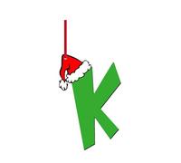 Ornamenti iniziali dell'alfabeto in legno di Natale non finiti dalla A alla Z lettere per albero di Natale fai da te decorativo appeso lettere in legno decorazioni