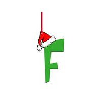 Ornamenti iniziali dell'alfabeto in legno di Natale non finiti dalla A alla Z lettere per albero di Natale fai da te decorativo appeso lettere in legno decorazioni