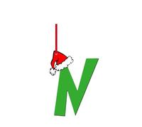 Ornamenti iniziali dell'alfabeto in legno di Natale non finiti dalla A alla Z lettere per albero di Natale fai da te decorativo appeso lettere in legno decorazioni