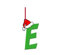 Ornamenti iniziali dell'alfabeto in legno di Natale non finiti dalla A alla Z lettere per albero di Natale fai da te decorativo appeso lettere in legno decorazioni
