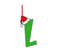 Ornamenti iniziali dell'alfabeto in legno di Natale non finiti dalla A alla Z lettere per albero di Natale fai da te decorativo appeso lettere in legno decorazioni