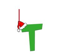 Ornamenti iniziali dell'alfabeto in legno di Natale non finiti dalla A alla Z lettere per albero di Natale fai da te decorativo appeso lettere in legno decorazioni