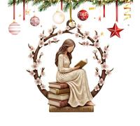 Ornamenti Libro Per Albero Di Natale | Decorazione 2D In Acrilico Per Feste Natalizie - Ornamento per Albero di Natale per Amanti dei Libri | Per La Porta La Finestra Le Scale Il Comodino La Libreria
