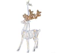 Ornamenti moderni da appendere in acrilico con glitter, decorazione per albero di Natale, fiocco di neve, campanella, ciondolo trasparente per le vacanze, figure e forme (E)