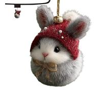 Ornamenti natalizi a forma di animale, divertente statuetta in acrilico 2D, decorazione da appendere a forma di animale, per casa, camera da, parete, interni, esterni, feste, festival, vacanze