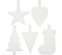 Ornamenti natalizi, altezza: 23,5-26,5 cm, larghezza: 15,5-20,5 cm, bianco, 100 g