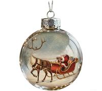 Ornamenti natalizi antichi con disegni di Babbo Natale pupazzo di neve per albero da appendere e esporre stagionalmente (Babbo Natale)