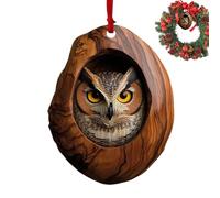 Ornamenti natalizi con animali - Ciondoli con animali per albero di Natale | Ornamento acrilico 2D con motivo animale albero di Natale | Ornamenti della fauna selvatica, decorazioni natalizie, decoraz