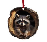 Ornamenti natalizi con animali | Decorazioni per l'albero di Natale con animali del bosco | Ornamento acrilico 2D con motivo animale albero di Natale | Decorazioni pendenti con animali della foresta