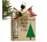 Ornamenti Natalizi con Porta Soldi,Ciondolo In Legno Realizzato A Mano,Decorazione per Natale con Porta Denaro | Per I Bambini I Ragazzi Le Donne Gli Uomini Gli Amici La Famiglia La Casa Il Soggiorno