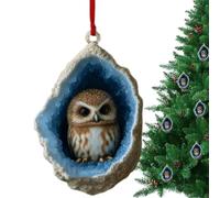 Ornamenti natalizi - Creature con foro da 10,2 cm, decorazione a forma di animale da appendere, in acrilico 2D, decorazione per casa, giardino, finestra, esposizione stagionale, amici