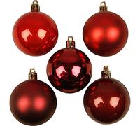 Ornamenti natalizi, D: 6 cm, armonia rossa, 20asstd