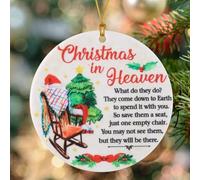 Ornamenti natalizi Decorazioni per albero Ornamenti da appendere per 1 pz rotondo acrilico tempo libero divano commemorativo all'aperto decorazione domestica interna