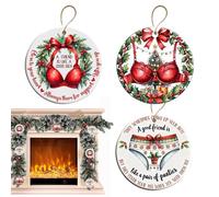 Ornamenti natalizi dell'amicizia, decorazioni divertenti in acrilico 2D per gli amici, 3 pezzi, ciondolo per albero di Natale dell'amicizia, per donne, giovani adulti, colleghi, feste di casa