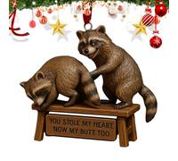 Ornamenti Natalizi Di Procione | Adorabili Pendenti in Resina per Le Vacanze | Simpatiche Decorazioni per L'albero Di Natale Del Procione | per Davanzali, Camere Da Letto, Balconi, Porte, Pareti, Giar
