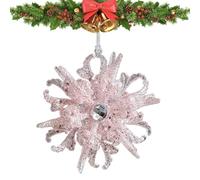 Ornamenti Natalizi Glitterati - Ciondolo con di Neve con Angelo, Decorazione per Albero Festivo, Espositore per Ornamenti Appesi, Decorazione Stagionale per Interni ed Esterni | per gia