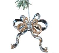 Ornamenti natalizi in acrilico trasparente con glitter, infrangibili da appendere per albero, accessori leggeri per le vacanze in fiocco di neve, campana, cervo e altro (D)