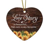 Ornamenti natalizi in ceramica a forma di cuore della Bibbia Ogni storia d'amore è bella, ma il nostro è il mio preferito ornamenti decorazioni invernali per albero di Natale ricordo di Natale ricordo