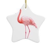 Ornamenti natalizi in ceramica a forma di stella HJFCZH fenicottero che tocca delicatamente l'acqua stampe per decorazioni natalizie in centri commerciali, supermercati e case