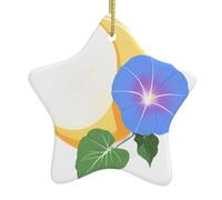 Ornamenti natalizi in ceramica a forma di stella WHJSSF Morning Glory on The Moon stampa per decorazioni natalizie in centri commerciali, supermercati e case