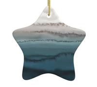 Ornamenti natalizi in ceramica a forma di stella YUGTAEE in mezzo alla marea, decorazione per la casa da appendere per centri commerciali, case e punti vendita