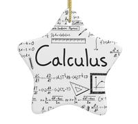 Ornamenti natalizi in ceramica a forma di stella YUGTAEE matematica geometria geek calcolo stampato appeso decorazione per la casa per centri commerciali, case e punti vendita