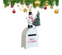 Ornamenti natalizi in ferro Cassetta postale creativa in metallo, ornamenti per albero di Natale | Lettere a Babbo Natale Cassetta postale - Decorazioni natalizie da appendere per la casa, decorazioni