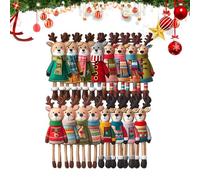 Ornamenti natalizi in legno-16 parti di rimorchio in legno | Decorazione fatta per un Natale a mano per l'inverno, la parete, la porta d'ingresso e il cancello del giardino - Decorazione di Natale all