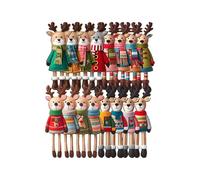 Ornamenti natalizi in legno - 16 pezzi, decorazioni per albero di cervo, set di pendenti con renna | Ornamenti pendenti per l'albero di Natale delle vacanze per il cancello, il, la porta d'ingr