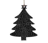 Ornamenti natalizi in legno a forma di albero di Natale, albero di Natale festivo, stampa astratta scienza chimica, decorazione da appendere - decorazione perfetta per la casa per gli amici
