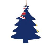 Ornamenti natalizi in legno a forma di albero di Natale, bandiera delle isole Turks e Caicos, decorazione da appendere perfetta per la casa per gli amici