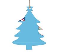 Ornamenti natalizi in legno a forma di albero di Natale, decorazione da appendere con bandiera delle Fiji, perfetta decorazione per la casa per gli amici