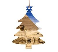Ornamenti natalizi in legno a forma di albero di Natale, decorazione da appendere con stampa di piramidi egiziane, perfetta decorazione per la casa per gli amici
