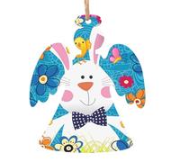 Ornamenti natalizi in legno a forma di angelo, albero di Natale festivo, primavera, festa di Pasqua, stampa decorativa da appendere, perfetta decorazione per la casa per gli amici