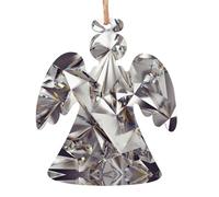 Ornamenti natalizi in legno a forma di angelo, con stampa astratta con strass e cristalli, decorazione per le vacanze, l'albero di Natale, l'ufficio, il camino, la decorazione per le feste