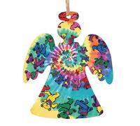 Ornamenti natalizi in legno a forma di angelo, decorazione da appendere con albero di Natale che balla il ringraziamento, decorazione perfetta per la casa per gli amici