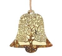 Ornamenti natalizi in legno a forma di campana - Albero della vita Stampa Decorazioni da appendere all'albero di Natale con forme di Babbo Natale, angelo, campana e pupazzo di neve