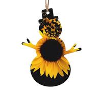 Ornamenti natalizi in legno a forma di pupazzo di neve, albero di Natale festivo, girasole, farfalle, stampa artistica, decorazione da appendere, perfetta decorazione per la casa per gli amici