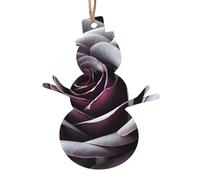 Ornamenti natalizi in legno a forma di pupazzo di neve, decorazione da appendere all'albero di Natale con fiocchi di neve e forme di Babbo Natale