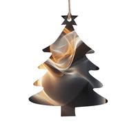 Ornamenti natalizi in legno - Albero di Natale festivo sovrapposizione di luce stampa decorazione da appendere per casa vacanza e ufficio decorazione