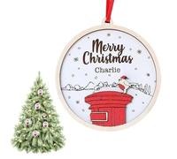 Ornamenti natalizi in legno, pannello porta di Natale | Robusta scatola postale per vacanze rossa ornamenti natalizi - Cartello di Natale creativo in legno, decorazione festiva per la casa e gli