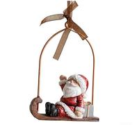 Ornamenti natalizi in resina, decorazioni natalizie da appendere, decorazioni per la casa festive, palline rosse e verdi, accessori per albero per feste stagionali (uomo anziano)