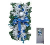 Ornamenti natalizi, natalizio Prelit Swag Swag Flivo in plastica appesa che brilla squisita squisita Ghirlanda della porta d'ingresso per arredamento mantello da gallina di natale 17.72x 9, 84 po